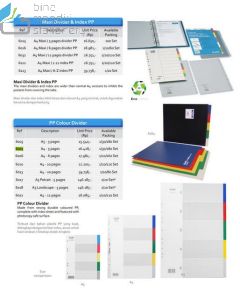 Bantex 6022 PP Colour Divider A4 12 Divider Index pemisah file