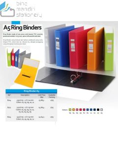 Contoh Map berkas arsip Bantex 8224 Ring Binder 1322S A5 2R-25mm merek Bantex