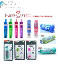 Contoh Faber-Castell Correction Tape QJR 506 Barrel Blue (169454) Tipex kertas pita koreksi merek Faber Castell