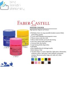 Contoh Cat tinta lukis poster color warna 15ml Faber Castell merek Faber Castell