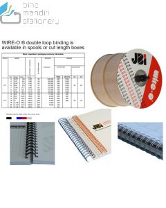 Gambar Ring Jilid Wire Binding JBI Spiral Kawat No. 10 Pitch 2:1 (5/8") A4 merek JBI