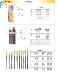 Foto Joyko Brush BR-9 Kuas Lukis Cat Air Cat Minyak Akrilik merek Joyko