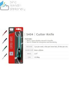 Gambar peralatan kantor SDI 5404 Cutter Knife Blister Packs (A-300) Kater Kecil dan aneka katalog SDI grosir