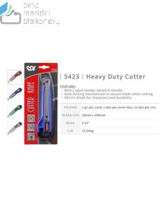 Contoh atk SDI 5423 Cutter Knife Blister Packs (L-500) Auto Lock Kater Besar dan gambarnya