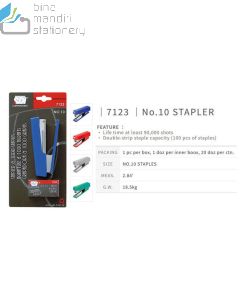 Contoh perlengkapan sekolah SDI 7123 Stapler Kits No.10 Blister Packs Alat Jepret Kertas dan gambarnya