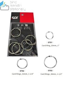 Macam macam stationery SDI 5751 Card Rings 25 mm (1") Blister Packs dan gambarnya