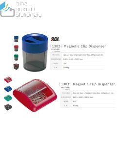 Katalog stationery SDI 1302 Magnetic Clip Dispenser (Magnet) Tempat Klip dan gambarnya