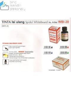 Gambar alat tulis Isi Ulang Spidol type Snowman WBI-20 Whiteboard Marking Ink Black Tinta Spidol Papan Tulis