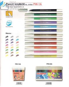 Macam macam peralatan kantor Snowman PW-1A Pencil Marker Blue Spidol Kecil Biru dan gambarnya