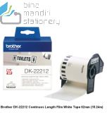 E-Katalog image atk P-touch Tape Brother DK-22212 Continuos Length Film White Tape 62mm 15.24m